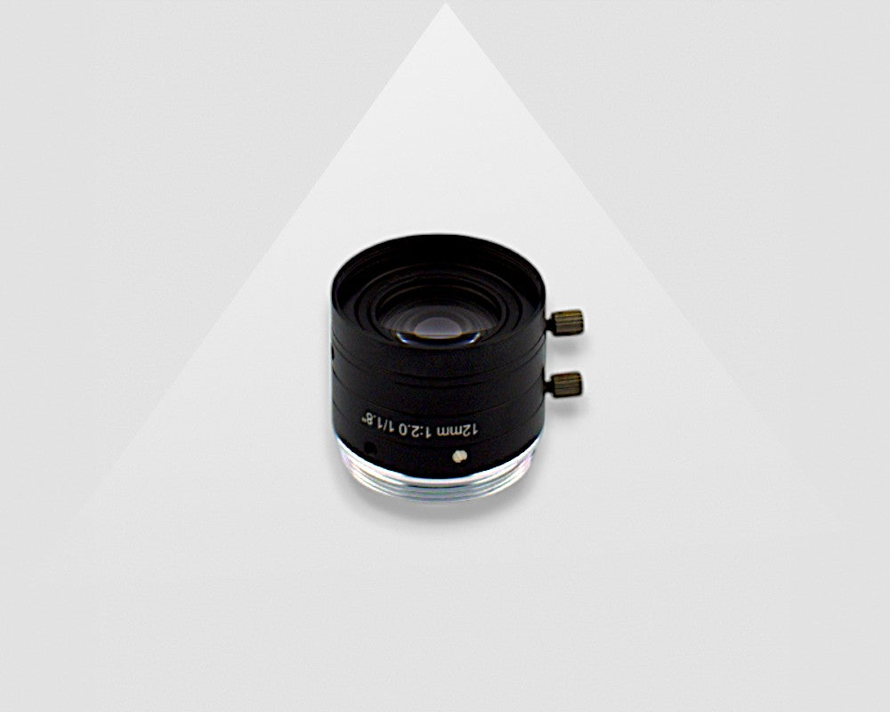 C-mount lens | 5MP | 12MM | F2.0| 1/1.8 INCH | NON DISTORTION
