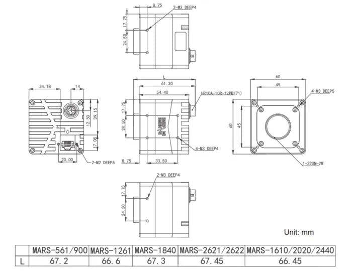 MARS-1261-90GTM Camera 10GigE Vision 6