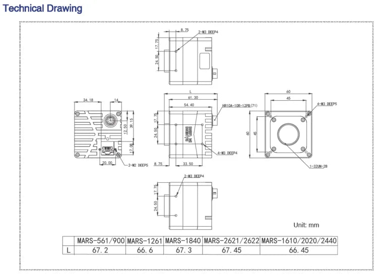 MARS-2020-42GTM Camera 10GigE Vision 6