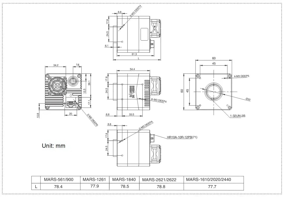MARS-2621-42GTM-NF mechanical drawing