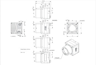 MARS-5000-24GTM-TF F Camera 10GigE Vision Mechanical drawing 2
