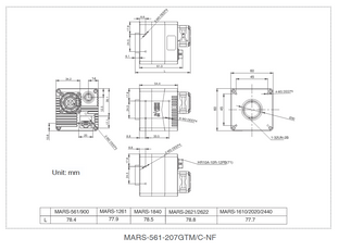 MARS-561-207GTM-NF Fan cooling Mechanical drawing