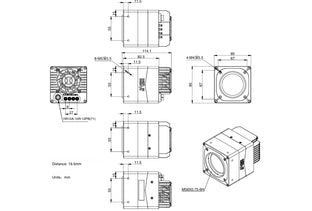 MARS-6500-31X2M-TF M58 Camera Coaxpress Mechanical drawing 5