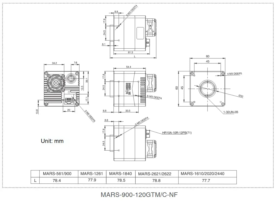 MARS-900-120GTMC-NF mechanical drawing