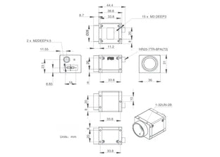 ME2P-530-72U3M-NIR-M01 Camera USB3 Vision Mechanical drawing 5