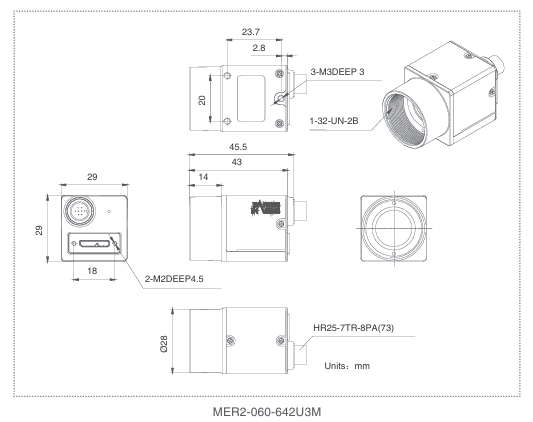 MER2-060-642U3M Technical Drawing
