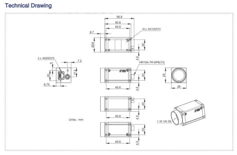 MER3-2000-15G3M-P Camera 2.5GigE Vision 6
