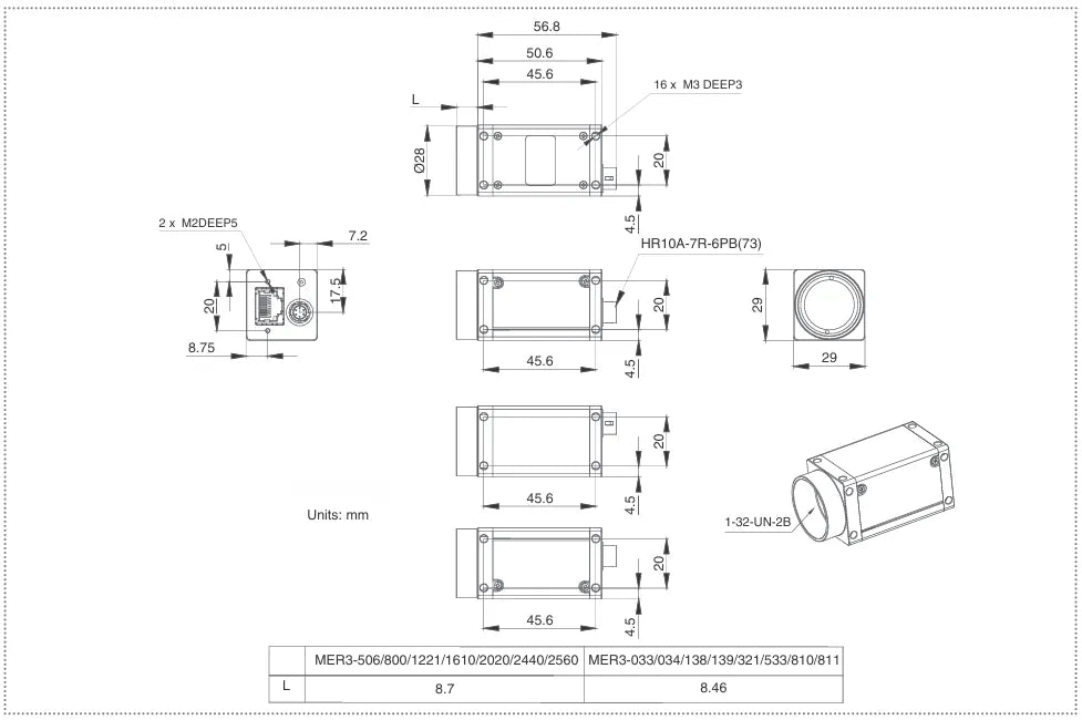 MER3-2440-12G3CM-P Mechanical Drawing