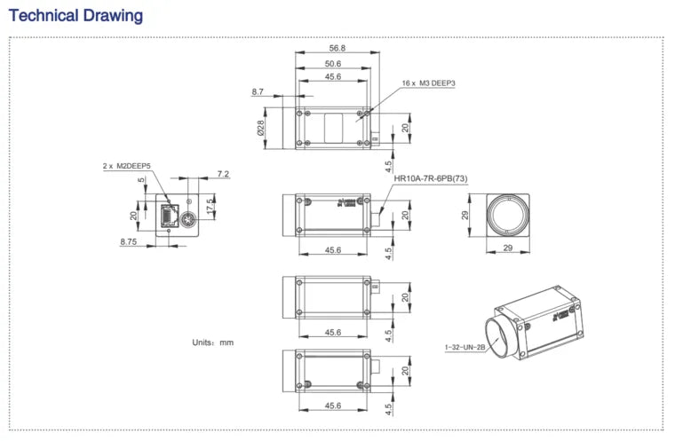 MER3-810-36G3M-P-UV Camera GigE Vision 6
