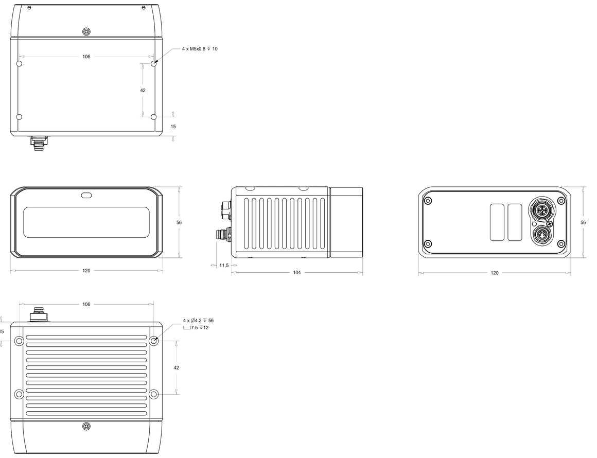 Mechanical-Drawing-B57-Stereo-Vision-Camera