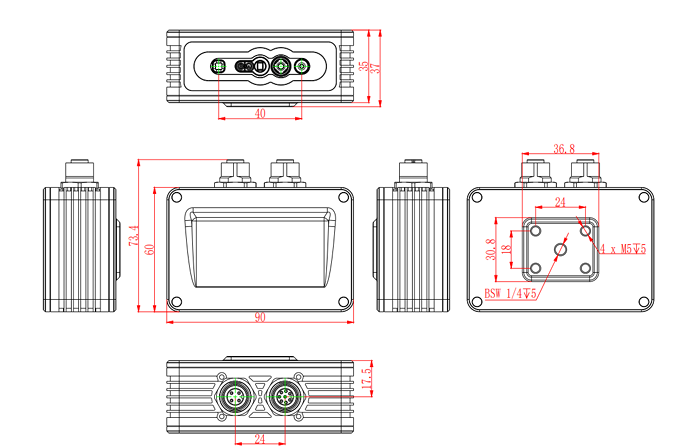 Mechanical drawing VA-3DP100E