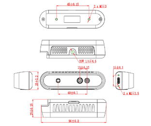 VA-3DC-P100R mechanical drawing