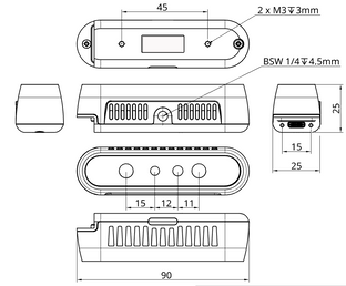 VA-3DC-P050 mechanical drawing