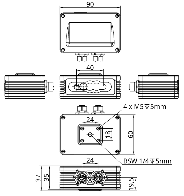 VA-3DC-P100E 3D Camera Mech drawing