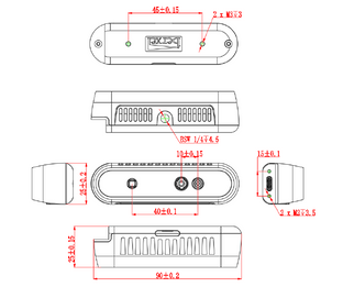 VA-3DC-P100R mechanical drawing