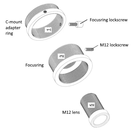 VA-LADAP-LCM-LM12 Lensadapters Mechanical drawing 3