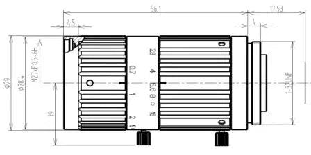 VA-LCM-10MP-50MM-F2.8-015 Lens C-mount Mechanical drawing 3