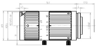 VA-LCM-10MP-50MM-F2.8-015 Lens C-mount Mechanical drawing 3