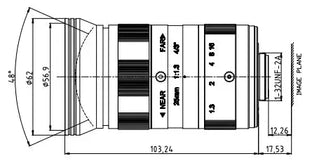 VA-LCM-12MP-25MM-F1.3-133 EOL Mechanical drawing 3