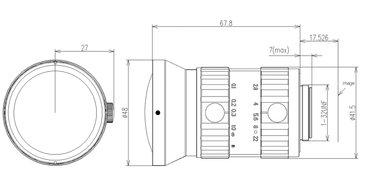 VA-LCM-20MP-12MM-F2.8-110 Machine vision camera lens 
