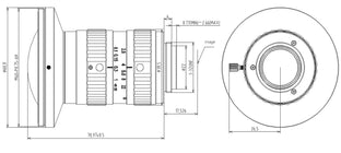 VA-LCM-25MP-08MM-F2.8-110 Machine vision camera lens