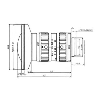 VA-LCM-25MP-08MM-F2.8-110 Lens C-mount Mechanical drawing 3