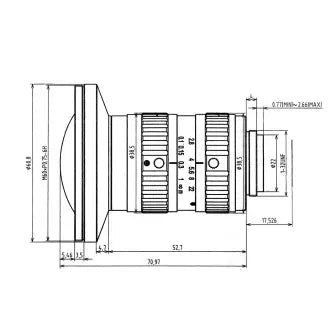 VA-LCM-25MP-08MM-F2.8-110 Lens C-mount Mechanical drawing 3