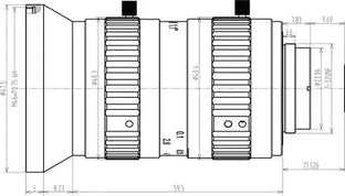 VA-LCM-25MP-12MM-F2.8-110 Lens C-mount Mechanical drawing 3
