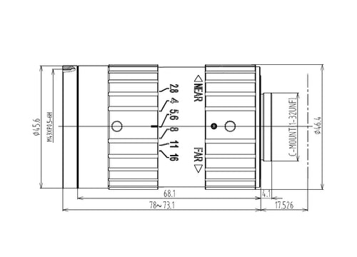 VA-LCM-45MP-25MM-F2.8-140 Lens C-mount 2