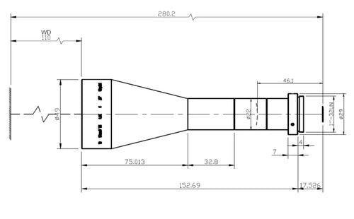 VA-LCM-TC-0-0.3X-WD110-015-2 Lens telecentric 2