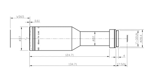 VA-LCM-TC-0-0.4X-WD65-015 Lens telecentric 2