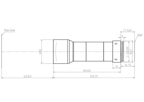 VA-LCM-TC-0-0.75X-WD65-015 Lens telecentric 2