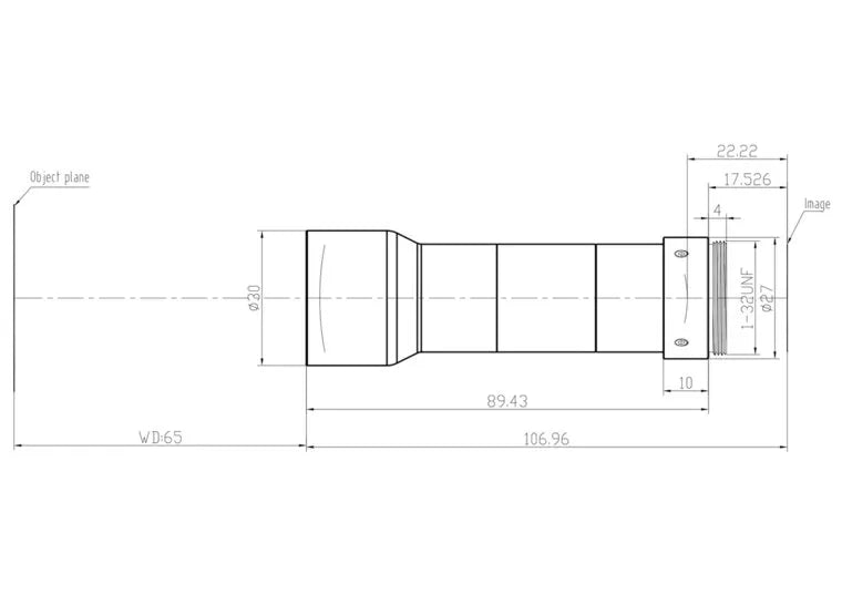 VA-LCM-TC-0-0.8X-WD65-015 Lens telecentric 2