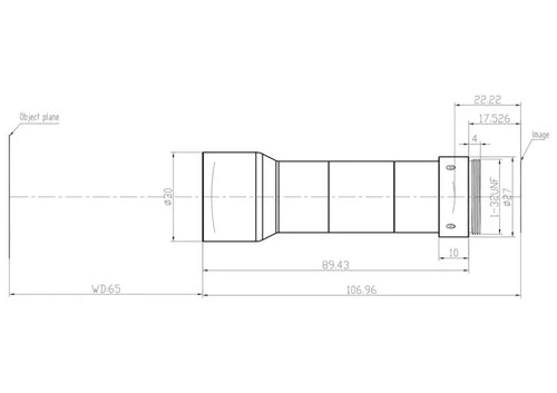 VA-LCM-TC-0-0.8X-WD65-015 Lens telecentric 2