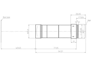 VA-LCM-TC-0-2X-WD65-015 Lens telecentric Mechanical drawing 3