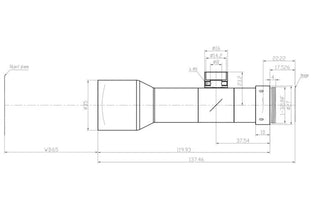 VA-LCM-TC-1-0.5X-WD65-110 Lens telecentric Mechanical drawing 3