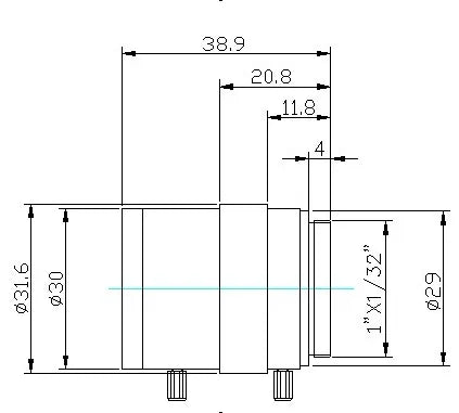 VA-LCS-3MP-2812MM-F1.4-025 Lens Varifocal Mechanical drawing 3