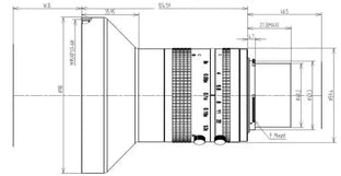 VA-LFM-65MP-25MM-F4-42C Lens F-mount Mechanical drawing 3