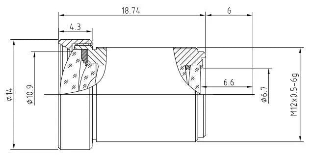 VA-LM12-10MP-05MM-F2.5-023 Lens M12-mount Mechanical drawing 3