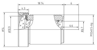 VA-LM12-10MP-05MM-F2.5-023 Lens M12-mount Mechanical drawing 3