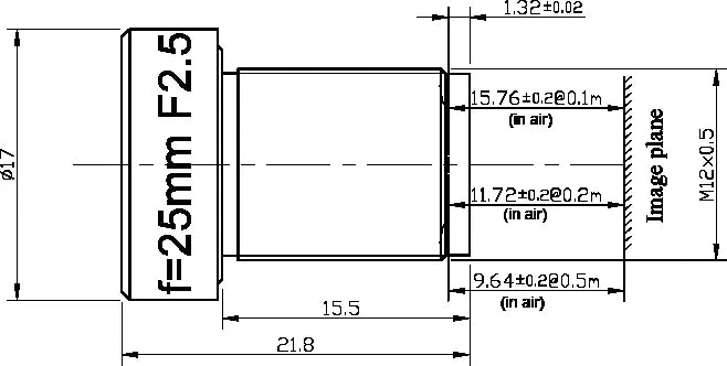 VA-LM12-10MP-25MM-F2.5-015 Lens M12-mount Mechanical drawing 3