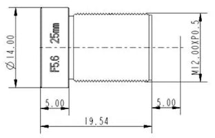 VA-LM12-12MP-25MM-F5.6-017 Lens M12-mount Mechanical drawing 3