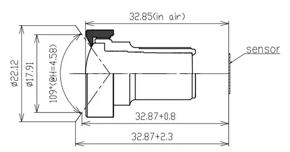 VA-LM12-5MP-05MM-F2.5-018 Lens M12-mount Mechanical drawing 3