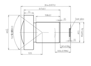 VA-LM12-5MP-06MM-F2.8-018 Lens M12-mount Mechanical drawing 3