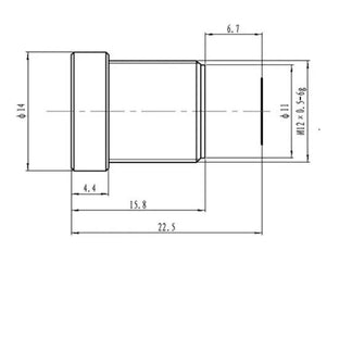 VA-LM12-5MP-16MM-F2.0-020 Lens M12-mount Mechanical drawing 3