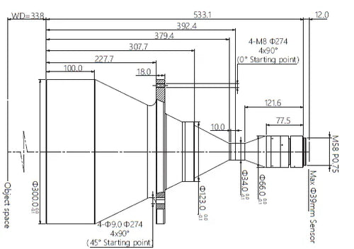 VA-LM58-TC-0-0.151X-WD338-39C Lens telecentric 2