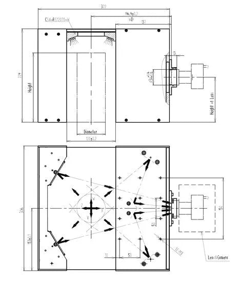 VA-LT-75x175W Led tunnel Mechanical drawing 3