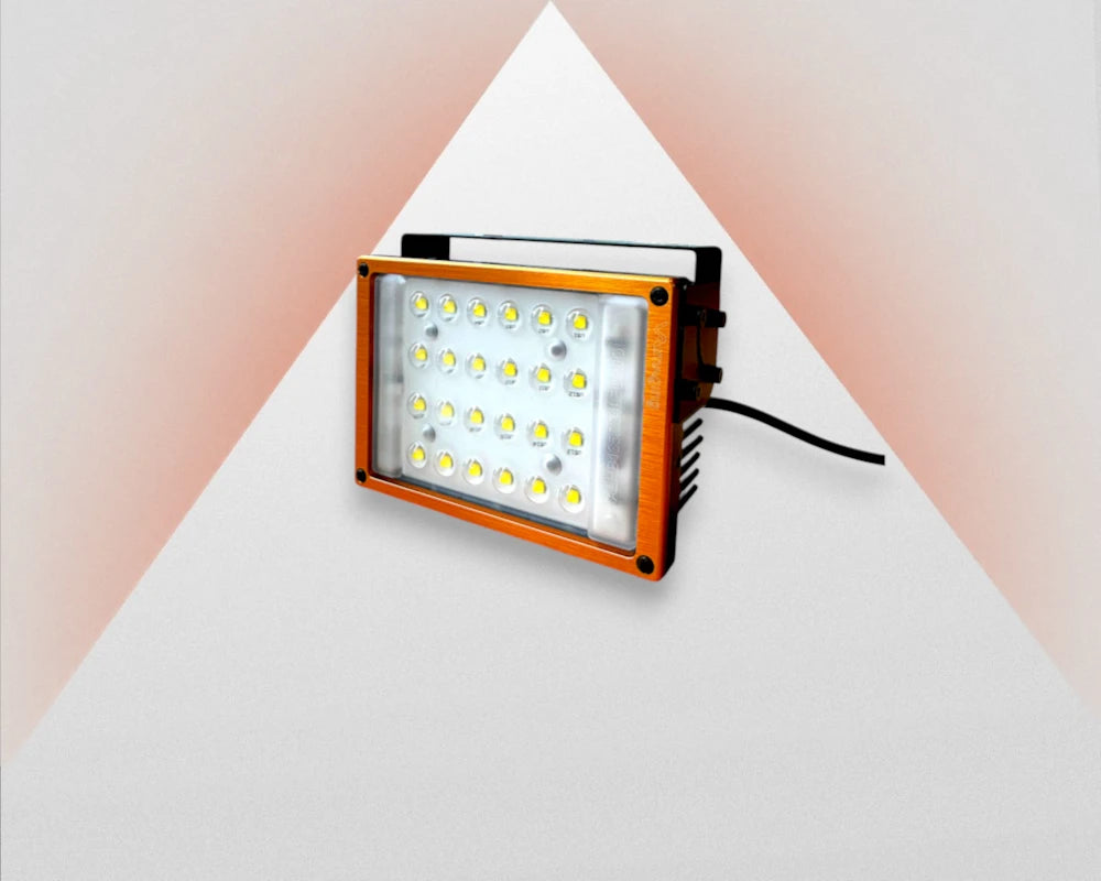 LED-spot blå, 90 / 60 / 30 grader, 24V / 36W, VA-SL-90x80-B470
