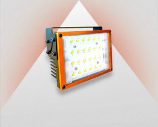 LED-spot hvid, 90 / 60 / 30 grader, 24V / 36W, VA-SL-90x80-W, IP67