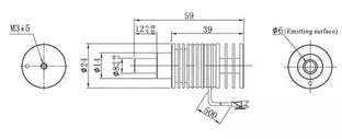 VA-SLC-8MM-W-12V Led spot Mechanical drawing 3